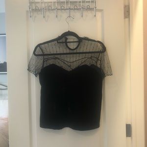 Black velvet top